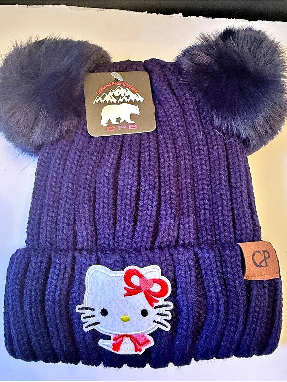 Hello Kitty Navy Blue  Pom Hat New